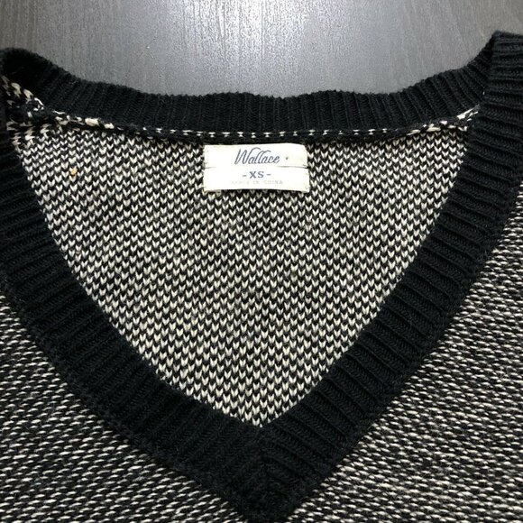 WALLACE Black V-Neck Sweater Madewell Knit XS - Picture 5 of 8